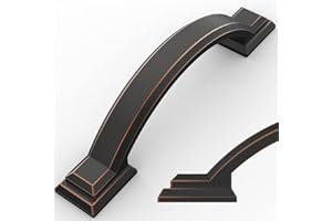 Amerdeco 10 Pack Oil Rubbed Bronze Cabinet Pulls 3 Inch(76mm) Hole Centers, Handles for Kitchen Cabinet Hardware, Arch Cabine
