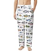 GNEW Fish Pajama Pants – Funny Fishing Lover Sleepwear, Cozy Unisex Lounge Pants Gift for Men Women