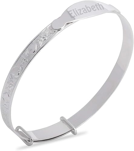 personalised silver baby bracelet