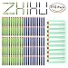 ZHIHU Official 110-Dart Different style EVAFoam Darts with Blue&Green Round Head and Glow in the Dark White Darts Refill Pack for Any Kid N-Strike Bullets Elite Blasters Toy Gun(Hole - Speed)