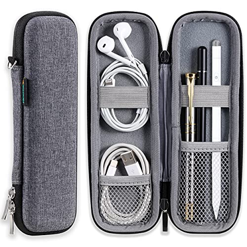 iDream365 Small Pencil Case Holder for Pencils,Hard Pen Case for Executive Fountain Pens,Ballpoint Pens-Grey