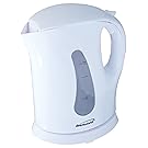 Brentwood Appliances KT-1610 Cordless Plastic Tea Kettle, 1.0-Liter, White