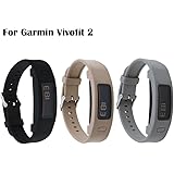 Garmin Vivofit 2 Buckle Bracelet - Adjustable Wristband and Wristwatch Style - Silicone Replacement Secure Band with Chrome Watch Clasp and Fastener Buckle For Garmin Vivofit 2