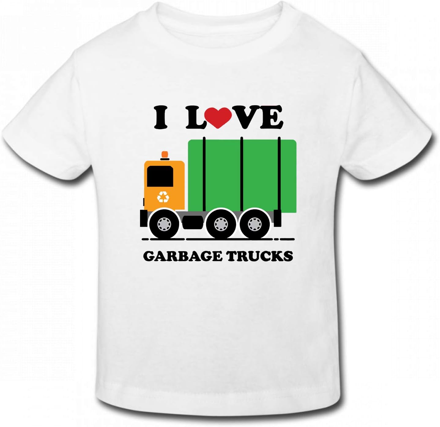 Little Boys' Cute I Love Trash Garbage Toddler T Shirt Kids Birthday Graphic Tee