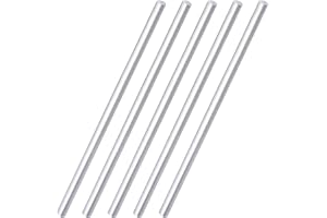 DOUYUDAO 5 Pieces 1/2" Diameter Round Aluminum Rod,Long 13" 6061 Aluminum Round Bar,T6511 Solid Extruded,0.5" Diameter,for DIY Craft (1/2x13 inch, 5)
