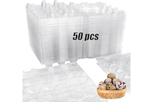 GDDOCHN 50 Pcs Quail Egg Cartons,12 Grids Small Egg Storage Holders,Quail Eggs Bulk Carton Trays for Small Eggs,Quail,Pheasant,Pigeon Eggs