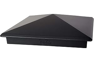 DECOREX HARDWARE 8" x 8" Heavy Duty Aluminium Pyramid Post Cap for True/Actual 8" x 8" Wood Posts - Black (Works ONLY with Actual 8" x 8" Posts. Will NOT Work with Actual 7.5" x 7.5" Posts)