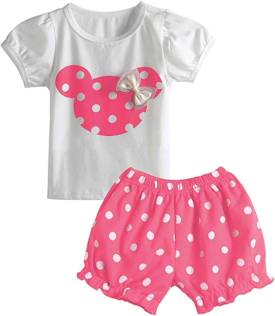 Cute Toddler Baby Girls Clothes Set Long Sleeve T-Shirt and Pants Kids 2pcs Outfits