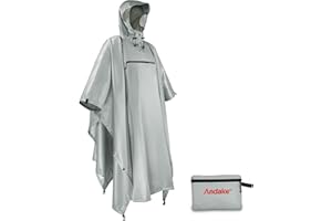 Andake Rain Poncho Waterproof Multifunctional Breathable Lightweight Reusable Unisex for Hiking, Camping, Climbing, Outdoor