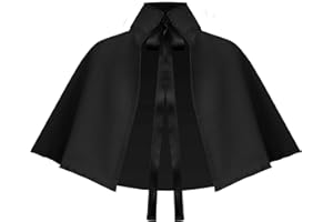 Cykxtees Victorian Gothic Renaissance Medieval Lolita Steampunk Collar Capelet Women's Short Cape Cloak