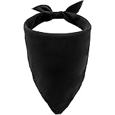 LJBFNN Solid Color Bandanas for Men and Women, 22" x 22" Mens Bandana Handkerchiefs, Head Scarf