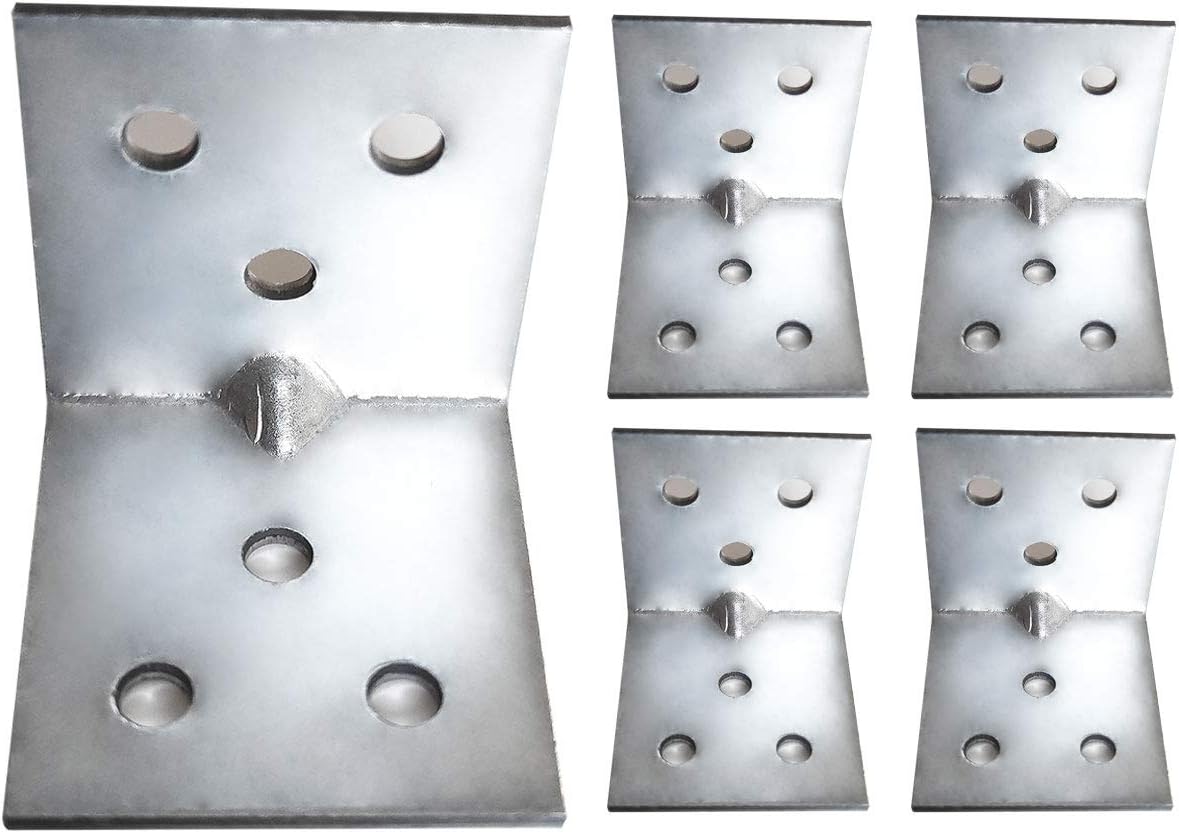 OMIDEAS 20 x Corner Brackets (30 x 30 x 30) Angle Reinforced Metal Braces Wood Timber Galvanised Steel Sheet Connecting Joining Fixing L Repair Connector - Image 3
