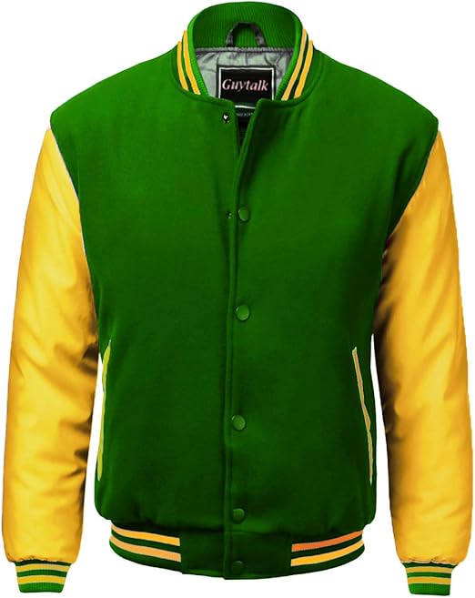 Guytalk Men's Letterman Style Premium Thick Fabric Varsity Baseball