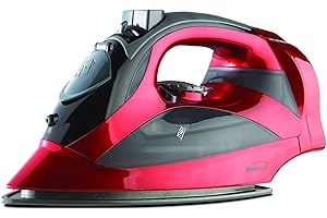 Brentwood Appliances MPI-59R Steam Iron with Retractable Cord, Red, Non-Stick