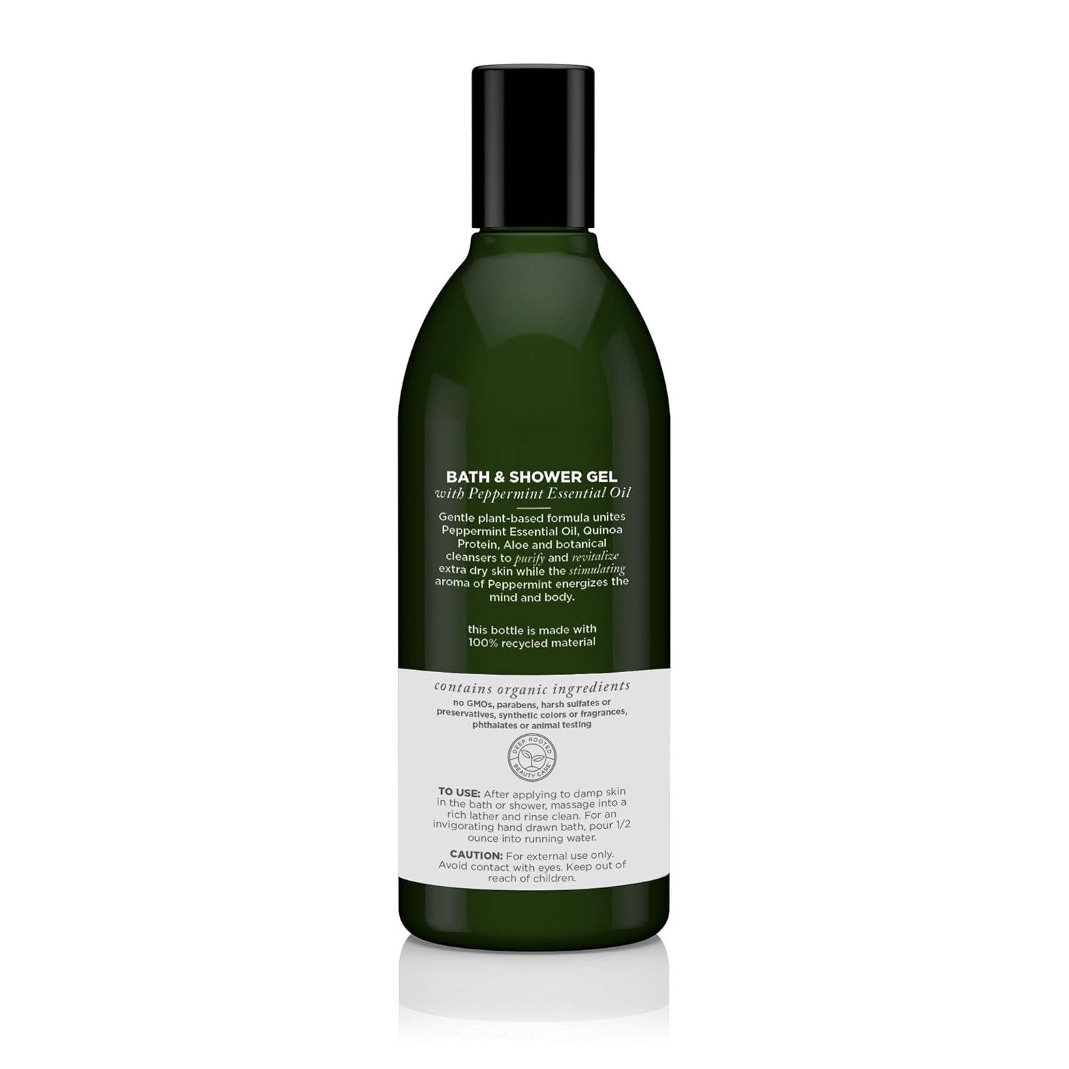 Avalon Organics Bath & Shower Gel, Revitalizing Peppermint, 12 Fluid Ounce: Beauty
