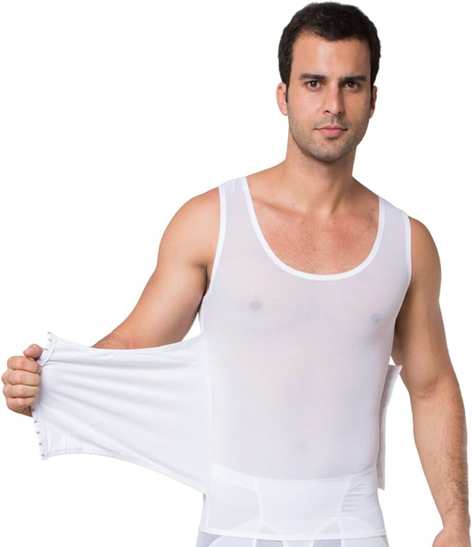 ZEROBODYS Men's Mesh Side Three-Breasted Body Sculpting Vest SS-M13