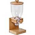 Honey-Can-Do Bamboo Cereal Dispenser, Food Storage Container for Pantry, Kitchen Counter, Organization and Storage KCH-09867