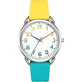 Bisley Watch for Women Numeral Dial Easy to Read Silicone Strap Fit for All Wrist Waterproof Fasion Watch Gift for Her