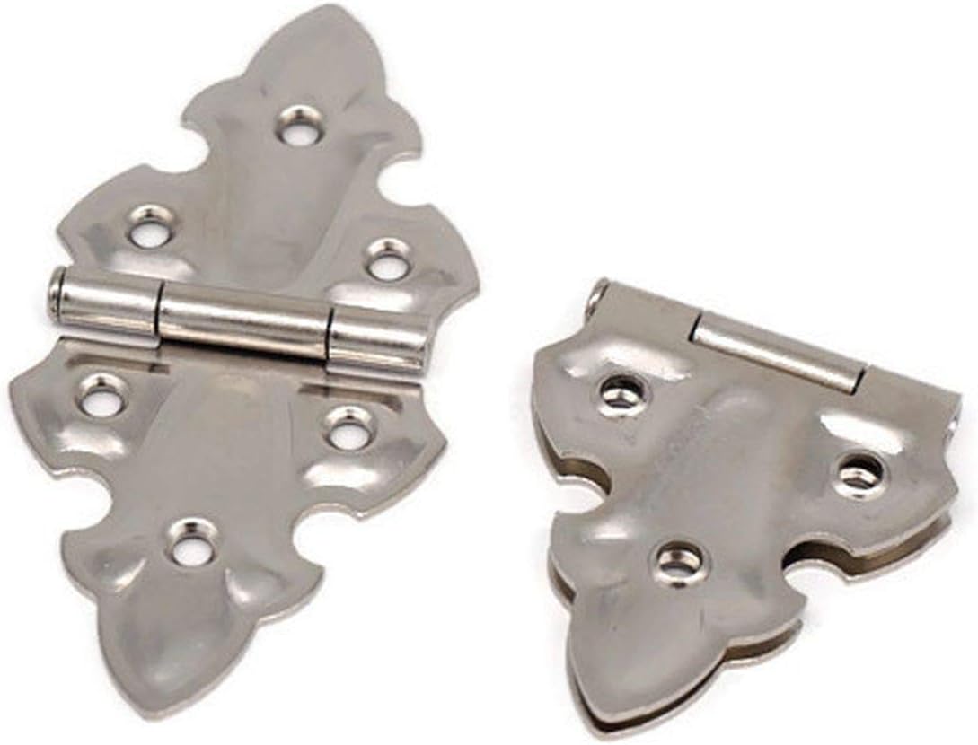 Butterfly Hinge Flush Mount Hinge Surface Mount Hinge Cabinet Hinge Furniture Hinge Classic Antique Hinge With Removable Pin Polished Nickel Finish 3 3 4 Wide Amazon Com