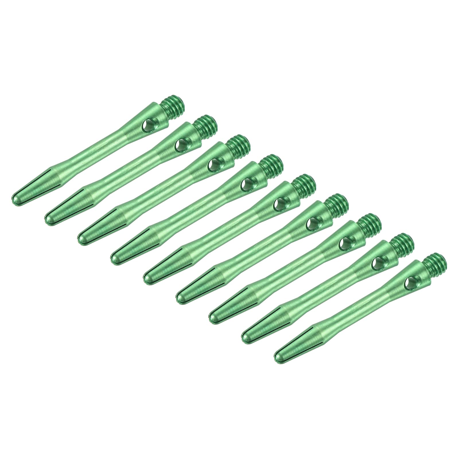 PATIKIL 35mm Aluminum Dart Shafts, Medium 2BA Thread Dart Stems Dart Accessories Throwing Fitting for Steel Tip - 9 Pack (Green)