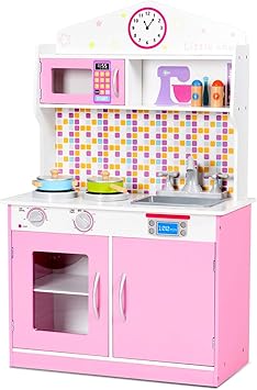 toy kitchen with microwave