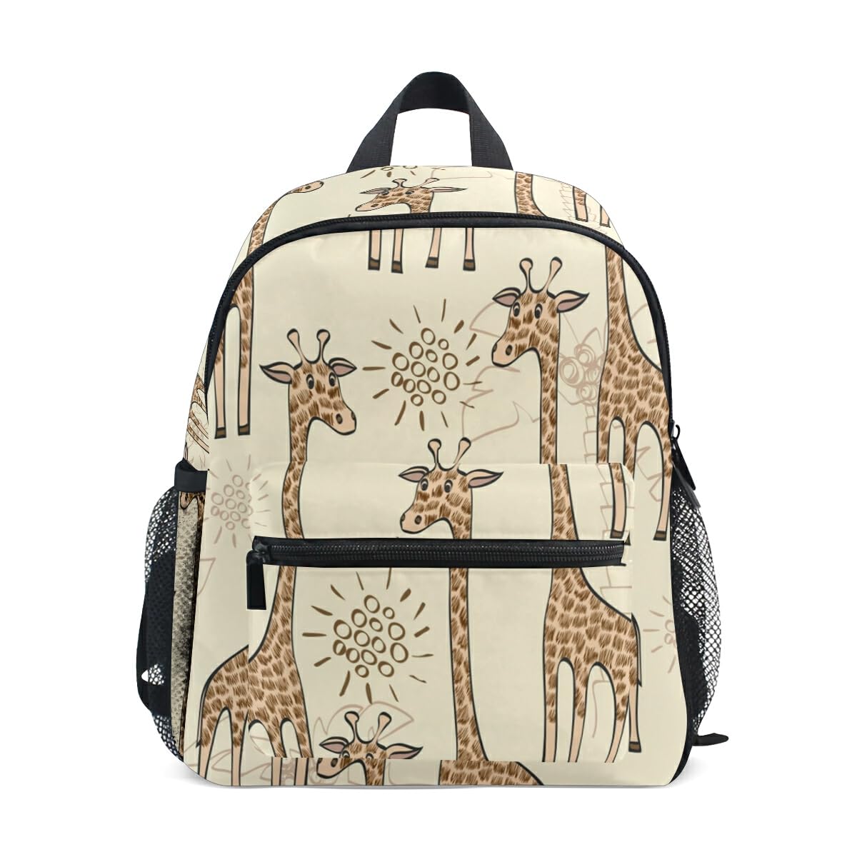 Kids Backpack, Chest Strap, Cute Giraffe Lightweight Children's School Bag for Preschool Boys Girls