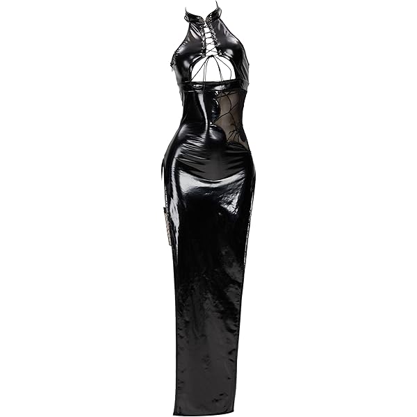 Amazon.com: Latex Rubber Black Dress Long Skirt (one Size): Clothing, Shoes  & Jewelry