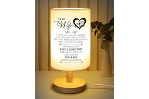 Calibron Gifts for Wife from Husband, Wife Birthday Gift Ideas Fabric Lamp, Birthday Anniversary Wedding Gifts for Wife, Birthday Gifts for Wife Table Lamp
