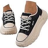 Platform Sneakers Women Chunky Sneakers Casual Walking Shoes Preppy Shoes Non Slip Breathable Fashion Sneakers