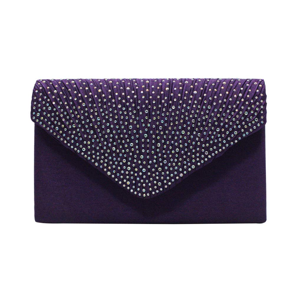 Dreneco Ladies Diamond Envelope Clutch Bag Evening Party/Bridal Wedding/Hand Bag