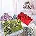 JWH 3D Flower Throw Pillow Cover Decorative Handmade Floral Pillow Case Soft Velvet Pillowcase Lumbar Cushion for Bed Living Room Chair Couch Decor Shams 12x20 Inch Purple
