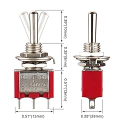 Baomain Toggle Switch MTS-123 SPDT Momentary