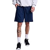 Russell Athletic Men's Relaxed Fit 9" Cotton Shorts with Pockets, Adjustable Elastic Waist, Sizes S-4X