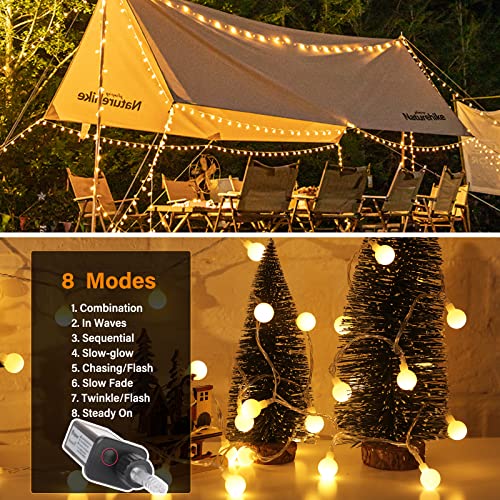 Globe String Lights, 33 Feet 100 Led Fairy Lights Plug in, 8