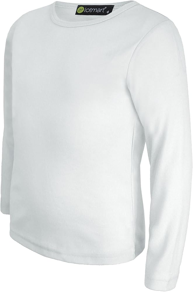 camiseta basica blanca manga larga niña