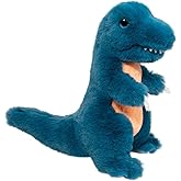 Douglas Kennie Soft Blue T-Rex Plush Stuffed Animal – 10 Inch Cuddly Dinosaur Toy for Kids, Toddlers & Dino Lovers