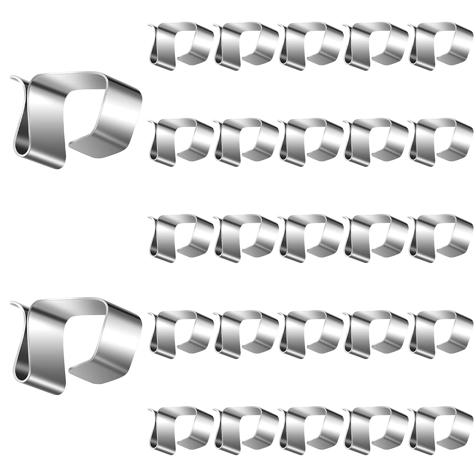 MOROBOR 100PCS Gutter Hooks, Galvanized Clips for Hanging Outdoor Lights, Christmas & Holiday Lights Roof Hooks for Festival Decoration