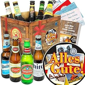 Alles Gute/Bier Geschenkbox mit Biersorten der Welt