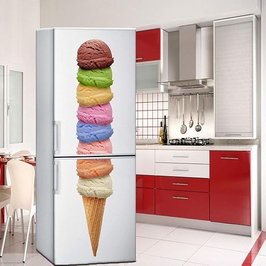 XYUGHJ Casa Decorar 3D Etiqueta de la Puerta del refrigerador ...