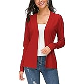 Urban CoCo Women's Long Sleeve Open Front Knit Cardigan Sweater