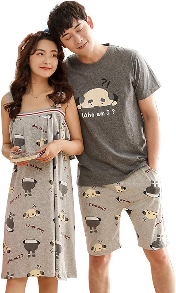 Amazon ルームウェア ペア 上下セット ワンピースパジャマ 母の日 父の日 カップル ペアルック 半袖 春 夏 部屋着 寝間着 寝巻き レディース パジャマ お揃い 動物柄 ペアパジャマ メンズ ギフト 結婚祝い 大きいサイズ パジャマ ルームウェアセット 通販