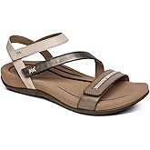 Aetrex Women's Gabby Orthopedic Strappy Sandals For Women - Adjustable Open Toe Arch Support Fashion Womens Sandals