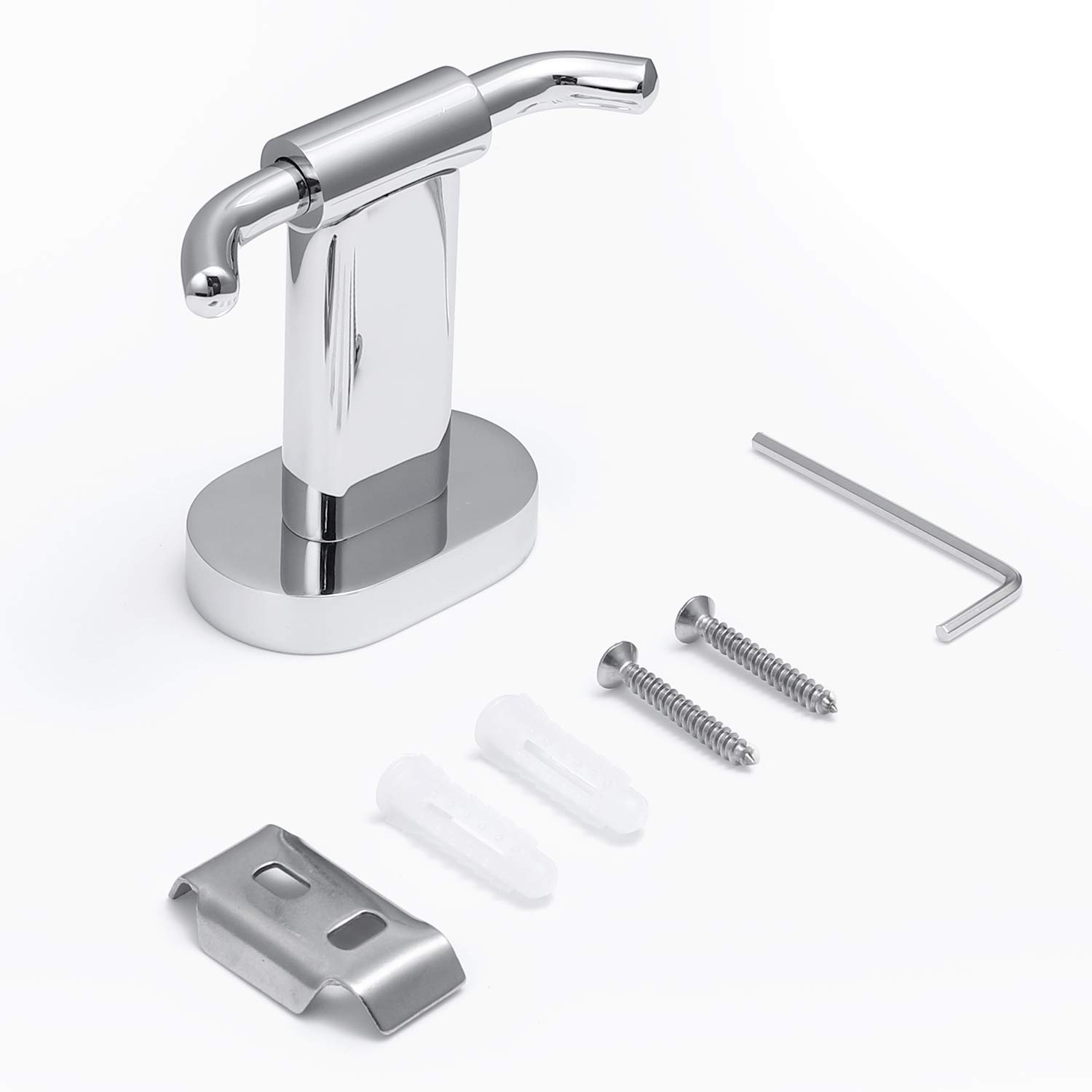 HomGif Double Towel Robe Hook Dual Clothes Hanger Holder Heavy Duty Wall Mounted for Bathroom Shower Kitchen Polished Chrome