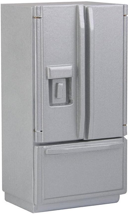 ismarttech 1/12 Dollhouse Miniature Fridge Refrigerator Silver Doll House Furniture Accessories