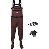 HISEA Chest Waders for Men, Waterproof 4.5mm Neoprene Fishing & Hunting Wader with Boots, Mens Womens Bootfoot Waders
