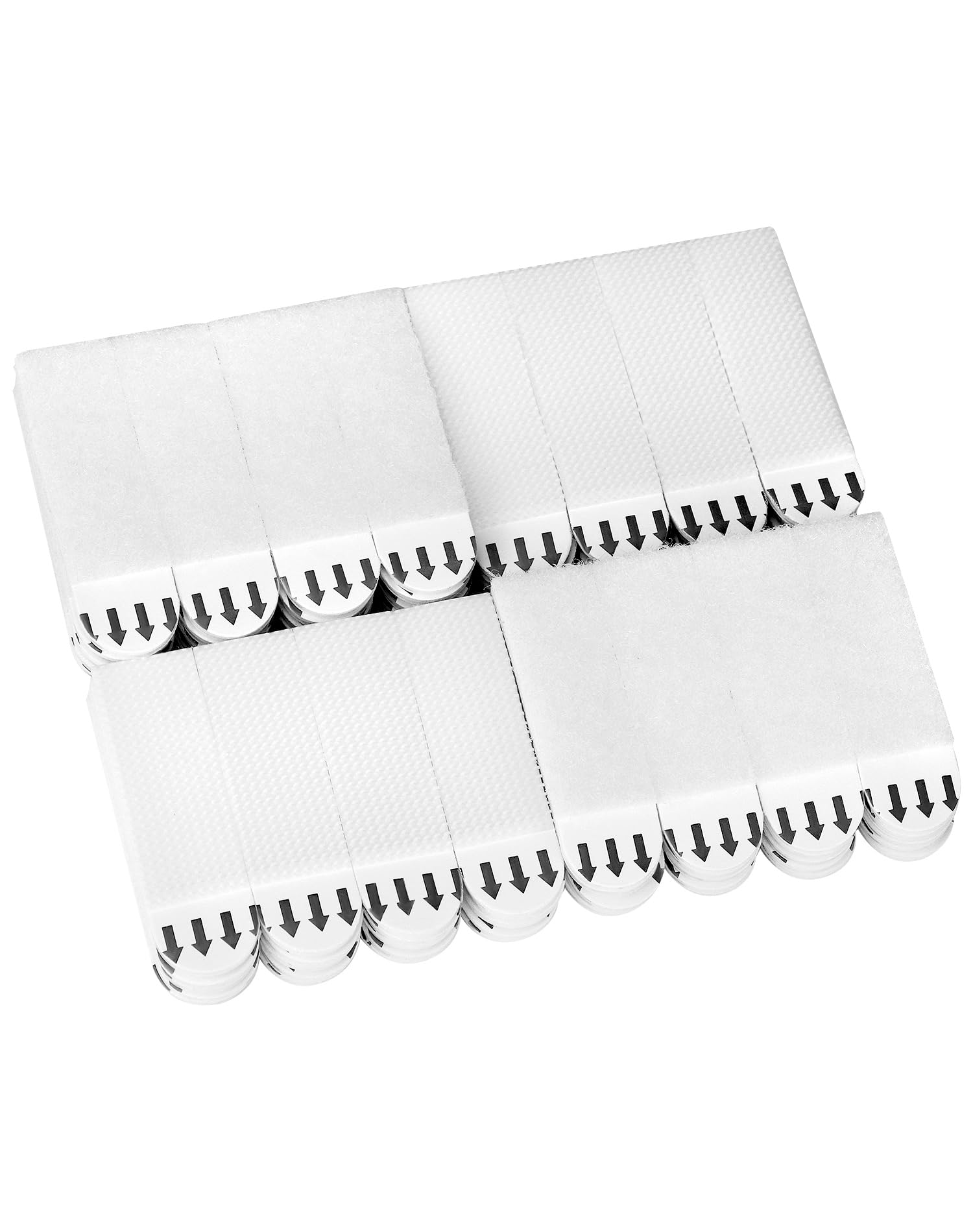 QWORK® 40 Pairs 55 x 16 mm Picture Hanging Strips Hook and Loop Frame Stickers - No Nail Damage Free and Removable (M Size)