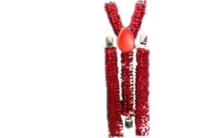 Century Novelty LeeMa Enterprises Co.. Red Sequin Suspenders, 1 "