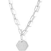 Sorority Shop Sigma Sigma Sigma Necklace- Silver Plated Paperclip Necklace, Long-Lasting Tri Sigma Gifts for Women