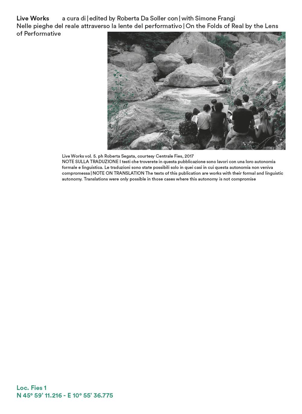 Live Works Roberta Da Soller Simone Frangi Amazon Com Books