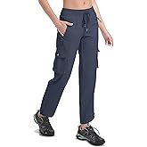 Women's Cargo Pants Lightweight Water Resistant Quick Dry Hiking Pants Travel Outdoor Work Joggers with 6 Pockets